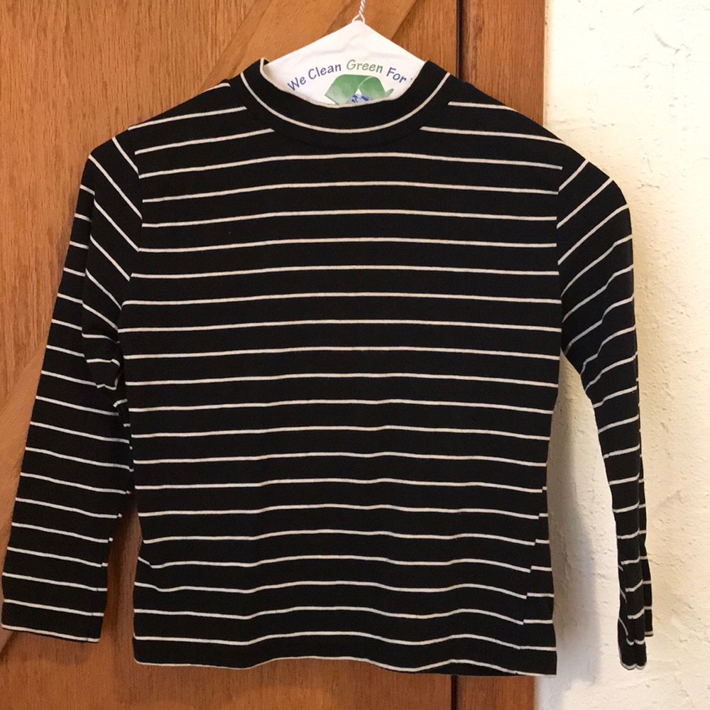 striped long sleeve crop top